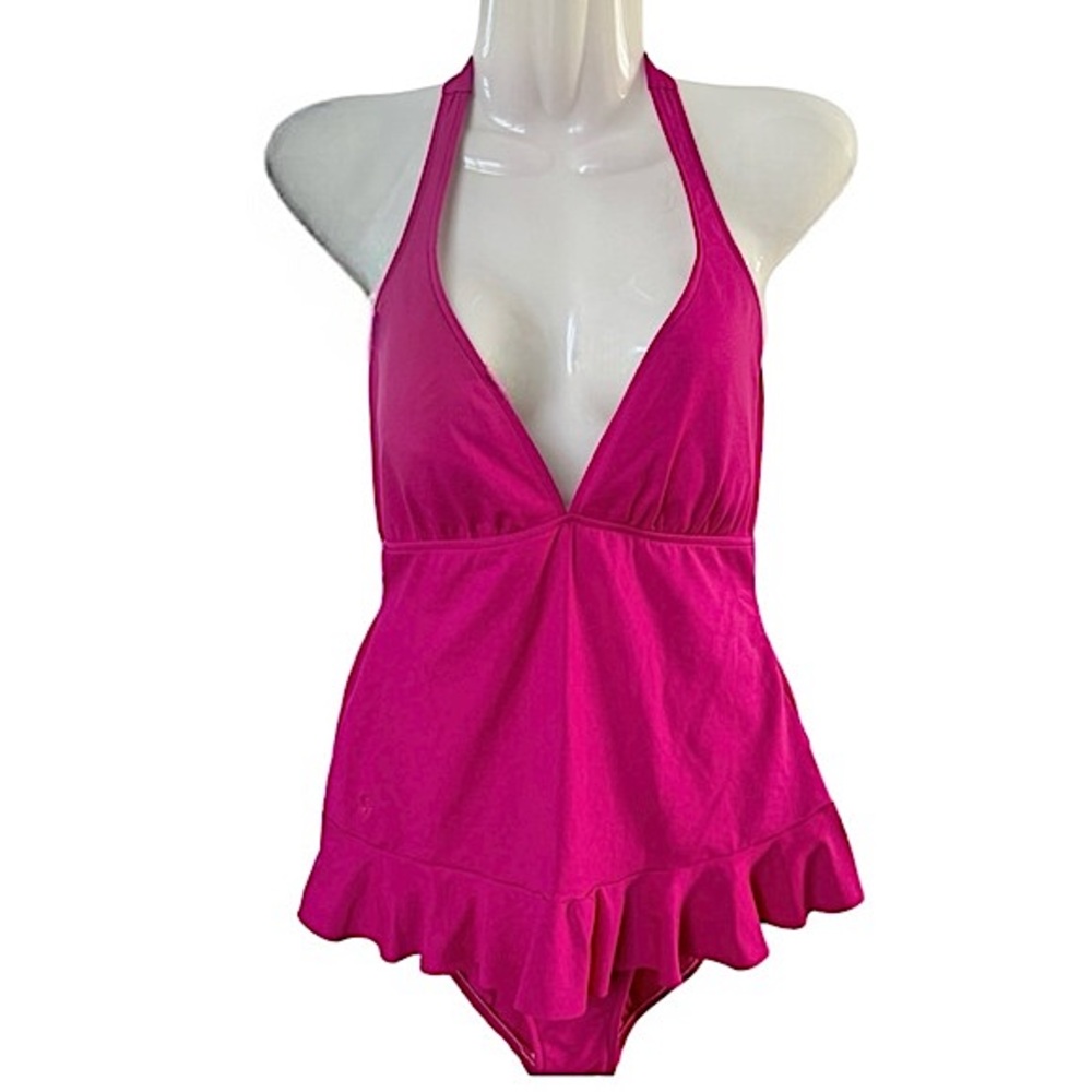 Ralph Lauren Classic Pony One Piece Ruffle Swimsuit
